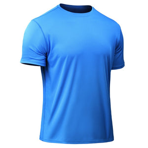 Men's  Rashgard Runing T Shirt Sportswear Quick Dry Sport Gym Clothing Loose T-Shirt Tee White Sport Soccer Jersey for Men