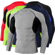 Load image into Gallery viewer, Men Running Compression Long sleeve Shirts Gym Sport T-shirt Male Bodybuilding Sportswear Mens Jogging Fitness Tight Rashgard