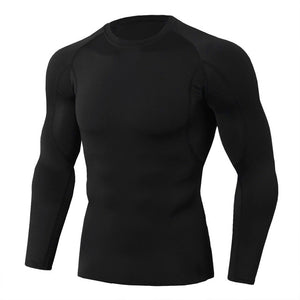 Men Running Compression Long sleeve Shirts Gym Sport T-shirt Male Bodybuilding Sportswear Mens Jogging Fitness Tight Rashgard