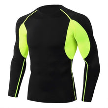 Load image into Gallery viewer, Men Running Compression Long sleeve Shirts Gym Sport T-shirt Male Bodybuilding Sportswear Mens Jogging Fitness Tight Rashgard