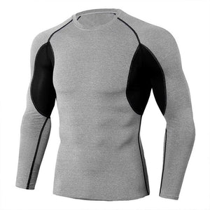 Men Running Compression Long sleeve Shirts Gym Sport T-shirt Male Bodybuilding Sportswear Mens Jogging Fitness Tight Rashgard