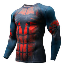 Load image into Gallery viewer, MMA Superman Punisher Running Shirt Men T-shirt Long Sleeve Compression Shirts Gym Tee Shirt Fitness Sport Shirt Men Rashguard