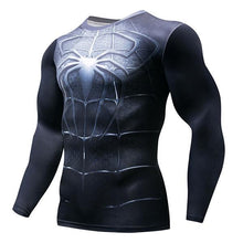 Load image into Gallery viewer, MMA Superman Punisher Running Shirt Men T-shirt Long Sleeve Compression Shirts Gym Tee Shirt Fitness Sport Shirt Men Rashguard