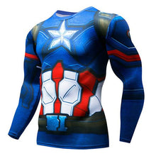 Load image into Gallery viewer, MMA Superman Punisher Running Shirt Men T-shirt Long Sleeve Compression Shirts Gym Tee Shirt Fitness Sport Shirt Men Rashguard