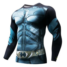 Load image into Gallery viewer, MMA Superman Punisher Running Shirt Men T-shirt Long Sleeve Compression Shirts Gym Tee Shirt Fitness Sport Shirt Men Rashguard