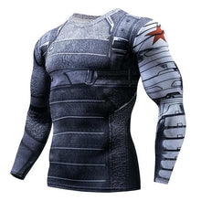 Load image into Gallery viewer, MMA Superman Punisher Running Shirt Men T-shirt Long Sleeve Compression Shirts Gym Tee Shirt Fitness Sport Shirt Men Rashguard