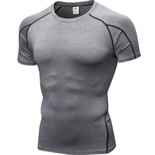 Load image into Gallery viewer, Logo custom Quick Dry T-shirt Crossfit gym  rashguard Sportswear Compression fitness Top Running  jersey sport shirt men