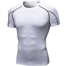 Load image into Gallery viewer, Logo custom Quick Dry T-shirt Crossfit gym  rashguard Sportswear Compression fitness Top Running  jersey sport shirt men