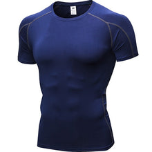 Load image into Gallery viewer, Logo custom Quick Dry T-shirt Crossfit gym  rashguard Sportswear Compression fitness Top Running  jersey sport shirt men