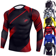 Load image into Gallery viewer, New Men Running Tshirt Gym Sport T-shirt Breathable Long Sleeve Compression Top Clothing Gym t Shirt Men Fitness Tight Rashgard