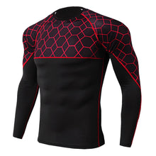 Load image into Gallery viewer, New Men Running Tshirt Gym Sport T-shirt Breathable Long Sleeve Compression Top Clothing Gym t Shirt Men Fitness Tight Rashgard