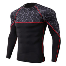 Load image into Gallery viewer, New Men Running Tshirt Gym Sport T-shirt Breathable Long Sleeve Compression Top Clothing Gym t Shirt Men Fitness Tight Rashgard