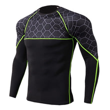 Load image into Gallery viewer, New Men Running Tshirt Gym Sport T-shirt Breathable Long Sleeve Compression Top Clothing Gym t Shirt Men Fitness Tight Rashgard