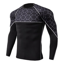 Load image into Gallery viewer, New Men Running Tshirt Gym Sport T-shirt Breathable Long Sleeve Compression Top Clothing Gym t Shirt Men Fitness Tight Rashgard