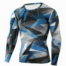 Load image into Gallery viewer, New Men Running Tshirt Gym Sport T-shirt Breathable Long Sleeve Compression Top Clothing Gym t Shirt Men Fitness Tight Rashgard