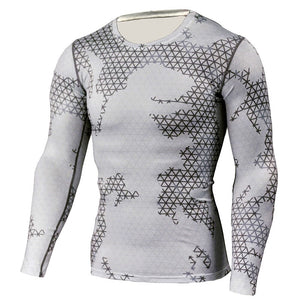 New Men Running Tshirt Gym Sport T-shirt Breathable Long Sleeve Compression Top Clothing Gym t Shirt Men Fitness Tight Rashgard