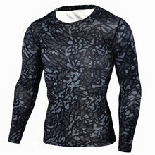 Load image into Gallery viewer, New Men Running Tshirt Gym Sport T-shirt Breathable Long Sleeve Compression Top Clothing Gym t Shirt Men Fitness Tight Rashgard