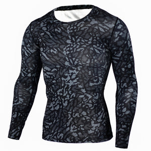 New Men Running Tshirt Gym Sport T-shirt Breathable Long Sleeve Compression Top Clothing Gym t Shirt Men Fitness Tight Rashgard