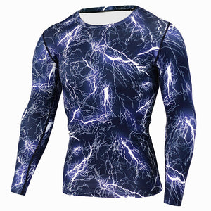 New Men Running Tshirt Gym Sport T-shirt Breathable Long Sleeve Compression Top Clothing Gym t Shirt Men Fitness Tight Rashgard