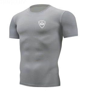 Gym shirt Men Quick Dry Tight T-shirts Fitness Running T shirts Men Brand Short Sleeve Sport compression shirt Men's Sportswear