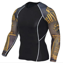 Load image into Gallery viewer, Running Sport Compression Shirts Mens Gym Fitness Long sleeve T-shirt Jogging Training Tight Tee Tops Male Quick dry Sportswear