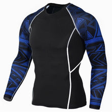 Load image into Gallery viewer, Running Sport Compression Shirts Mens Gym Fitness Long sleeve T-shirt Jogging Training Tight Tee Tops Male Quick dry Sportswear