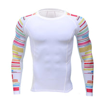 Load image into Gallery viewer, 3D Gym Tshirt Compression Running Shirt Men Long Sleeve Sport Top Gym Fitness T Shirt Sportswear Rashguard Jersey MMA