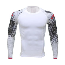 Load image into Gallery viewer, 3D Gym Tshirt Compression Running Shirt Men Long Sleeve Sport Top Gym Fitness T Shirt Sportswear Rashguard Jersey MMA