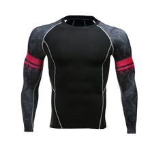 Load image into Gallery viewer, 3D Gym Tshirt Compression Running Shirt Men Long Sleeve Sport Top Gym Fitness T Shirt Sportswear Rashguard Jersey MMA