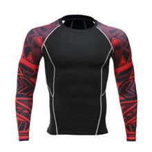 Load image into Gallery viewer, 3D Gym Tshirt Compression Running Shirt Men Long Sleeve Sport Top Gym Fitness T Shirt Sportswear Rashguard Jersey MMA