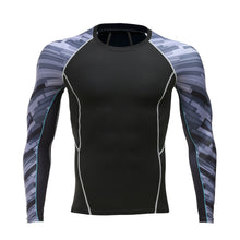 Load image into Gallery viewer, 3D Gym Tshirt Compression Running Shirt Men Long Sleeve Sport Top Gym Fitness T Shirt Sportswear Rashguard Jersey MMA