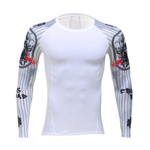 Load image into Gallery viewer, 3D Gym Tshirt Compression Running Shirt Men Long Sleeve Sport Top Gym Fitness T Shirt Sportswear Rashguard Jersey MMA