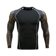 Load image into Gallery viewer, 3D Gym Tshirt Compression Running Shirt Men Long Sleeve Sport Top Gym Fitness T Shirt Sportswear Rashguard Jersey MMA