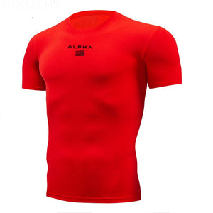 Shirt Homme Running Men Designer Quick Dry T-Shirts Running Slim Fit Tops Tees Sport Men's Fitness Gym T Shirts Muscle Tee 2019