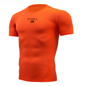 Shirt Homme Running Men Designer Quick Dry T-Shirts Running Slim Fit Tops Tees Sport Men's Fitness Gym T Shirts Muscle Tee 2019