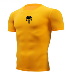 Shirt Homme Running Men Designer Quick Dry T-Shirts Running Slim Fit Tops Tees Sport Men's Fitness Gym T Shirts Muscle Tee 2019